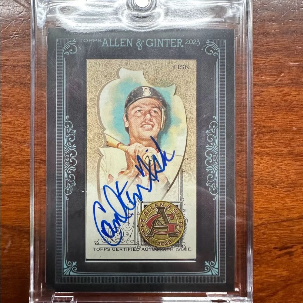 Topps Allen and Ginter Carlton Fisk Autograph /25